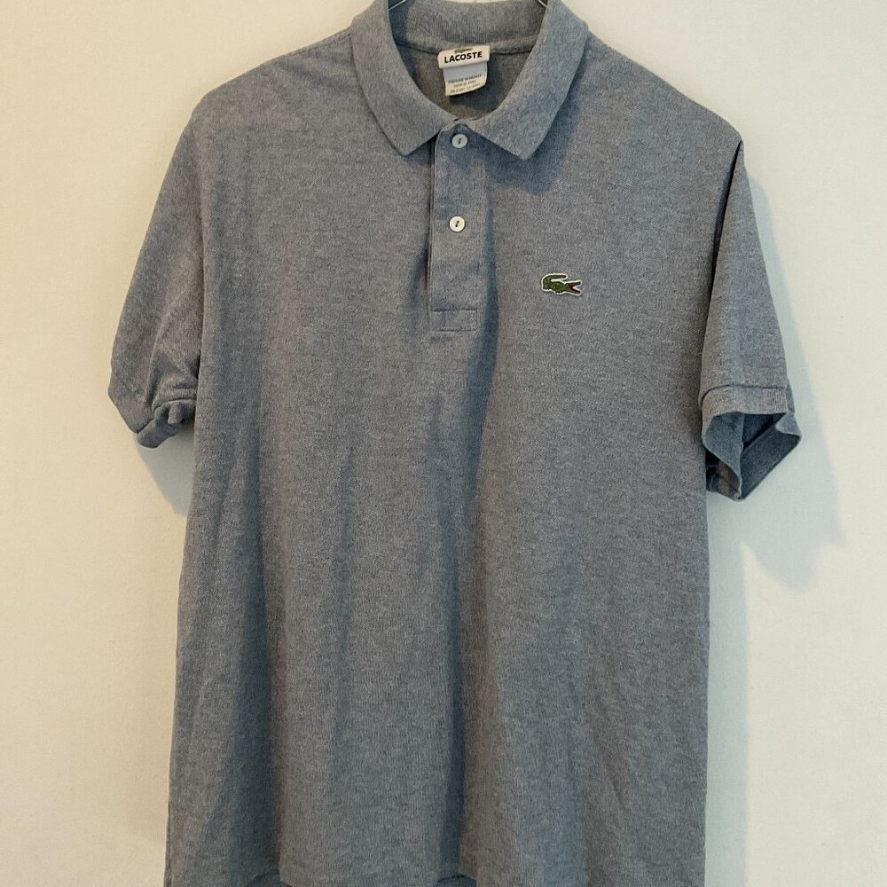 Lacoste Classic Fit Heathered Pique Polo Shirt - Blue/Gray